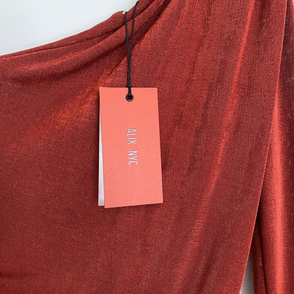 NWT - ALIX NYC Jordan Ruched One-Shoulder Dress - Picture 2 of 7